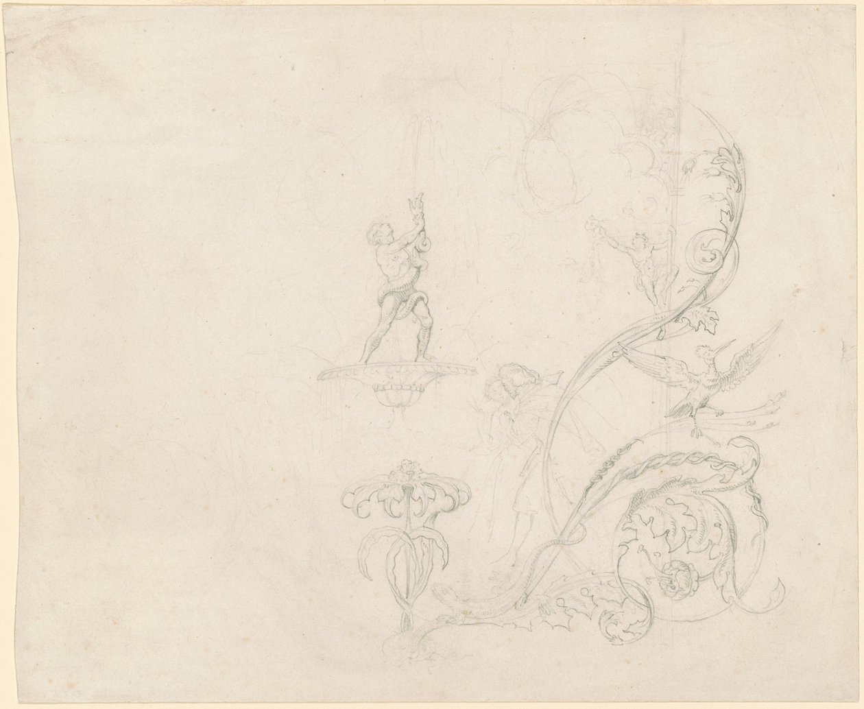 Studien von Brunnenverzierungen von Emanuel Gottlieb Leutze