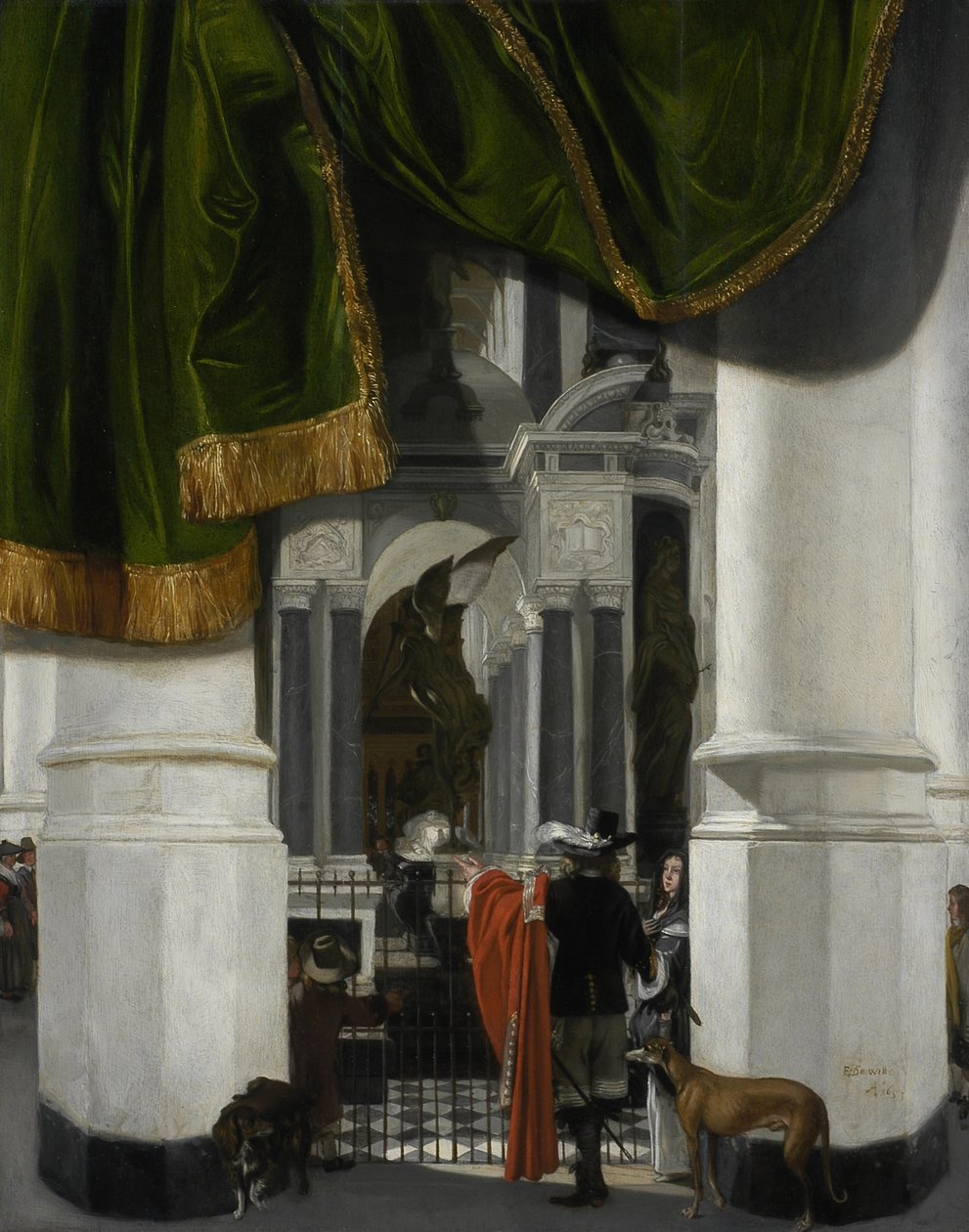 Innenraum der Nieuwe Kerk in Delft mit dem Grab von Wilhelm dem Schweiger von Emanuel de Witte