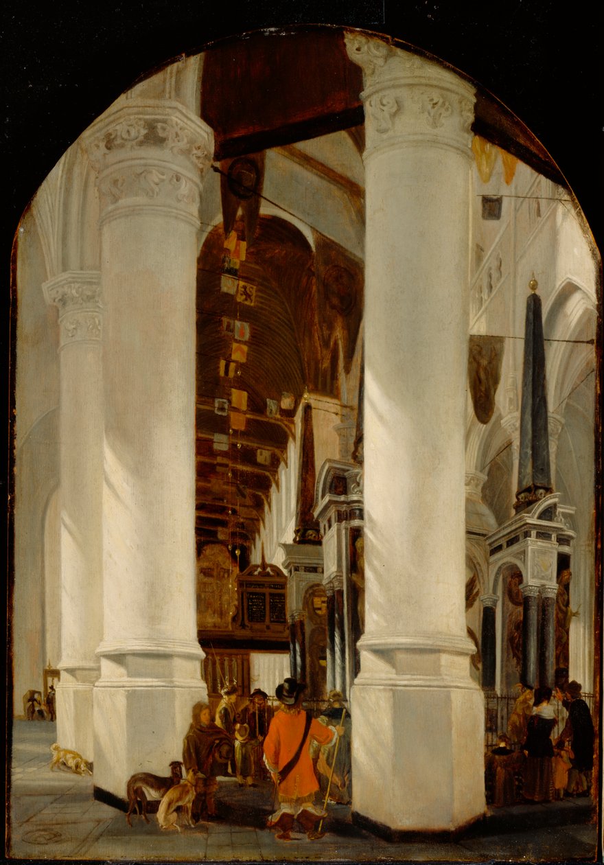 Die Nieuwe Kerk in Delft mit dem Grab von Wilhelm dem Schweiger, ca. 1650-51 von Emanuel de Witte
