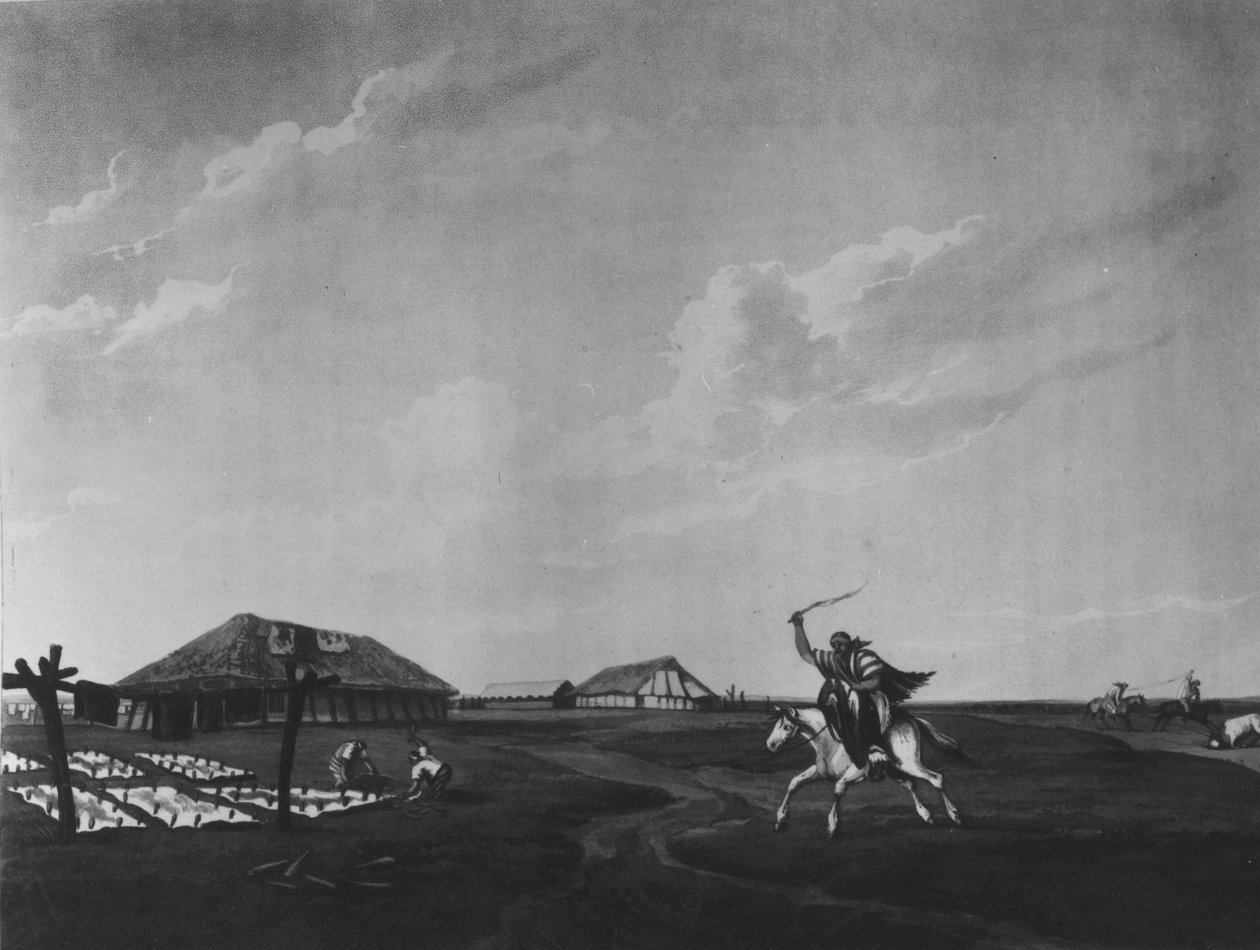 Estancia (Farm) am Fluss San Pedro, graviert von Maile und Sutherland, 1820 von Emeric Essex Vidal