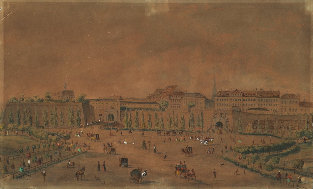 Das alte und das neue Kärntnertor in Wien von Emil Hütter