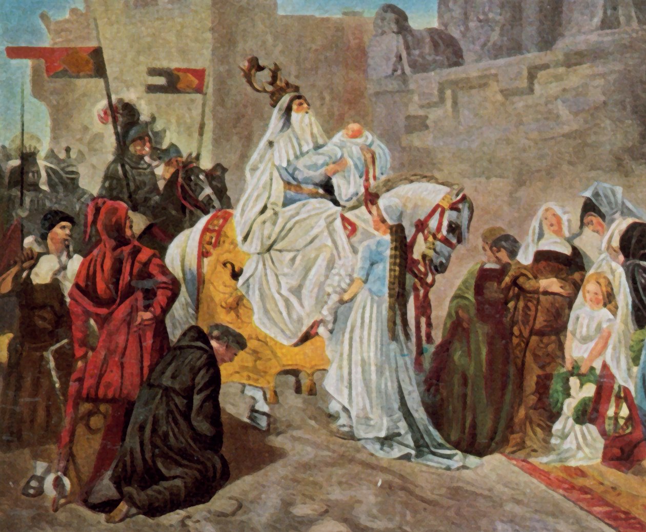 Rückkehr von Graf Eberhard von Württemberg nach der Schlacht von Döffingen von Emil Johann Lauffer