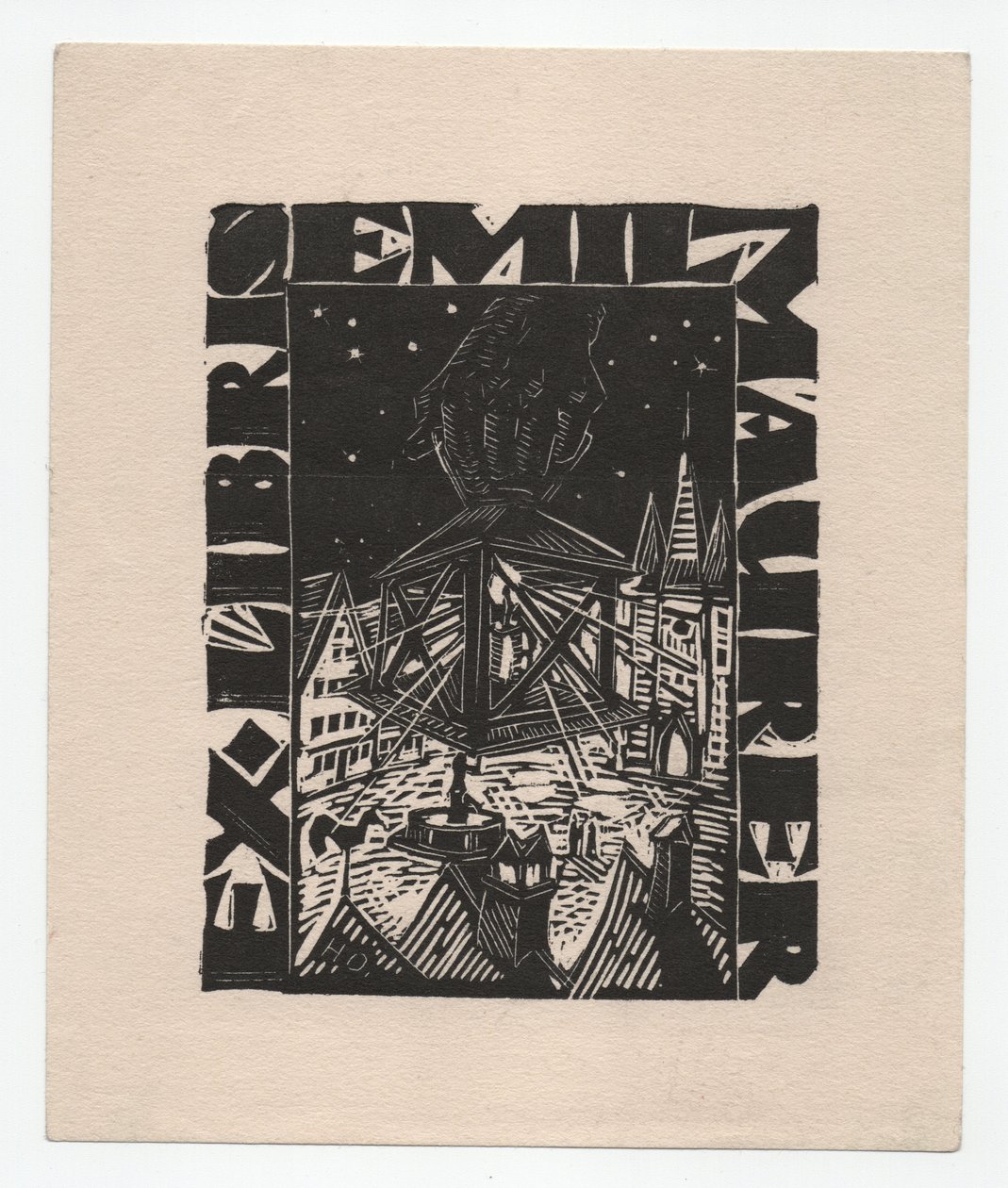 Ex Libris Emil Maurer (Gravur) von Emil Maurer
