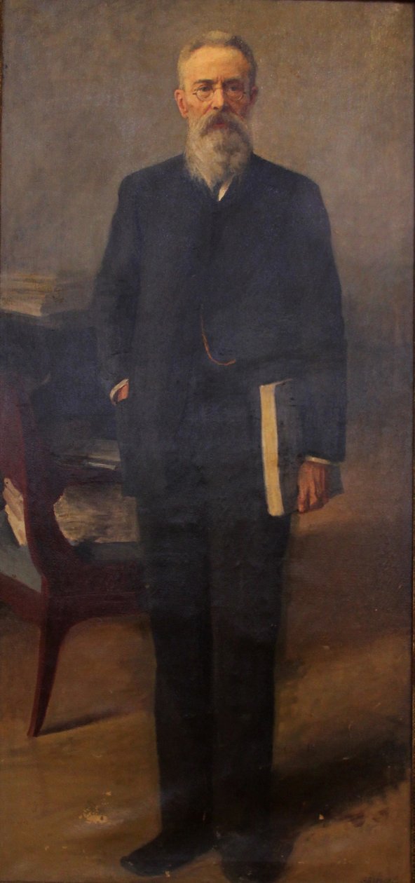 Porträt des Komponisten Nikolai Rimski-Korsakow von Emil Oskarovich Wisel