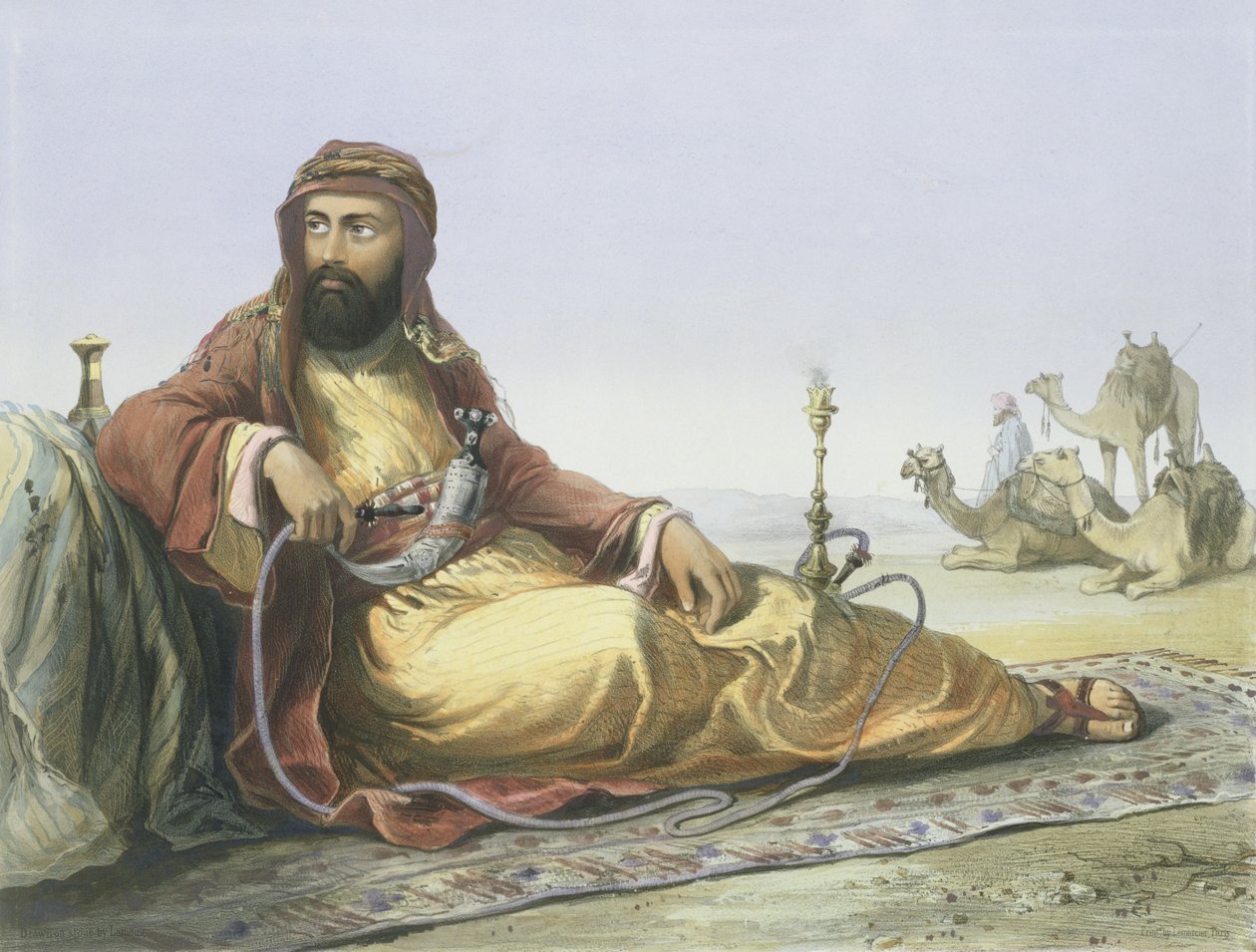 Ein Araber ruht sich in der Wüste aus, Titelseite aus 