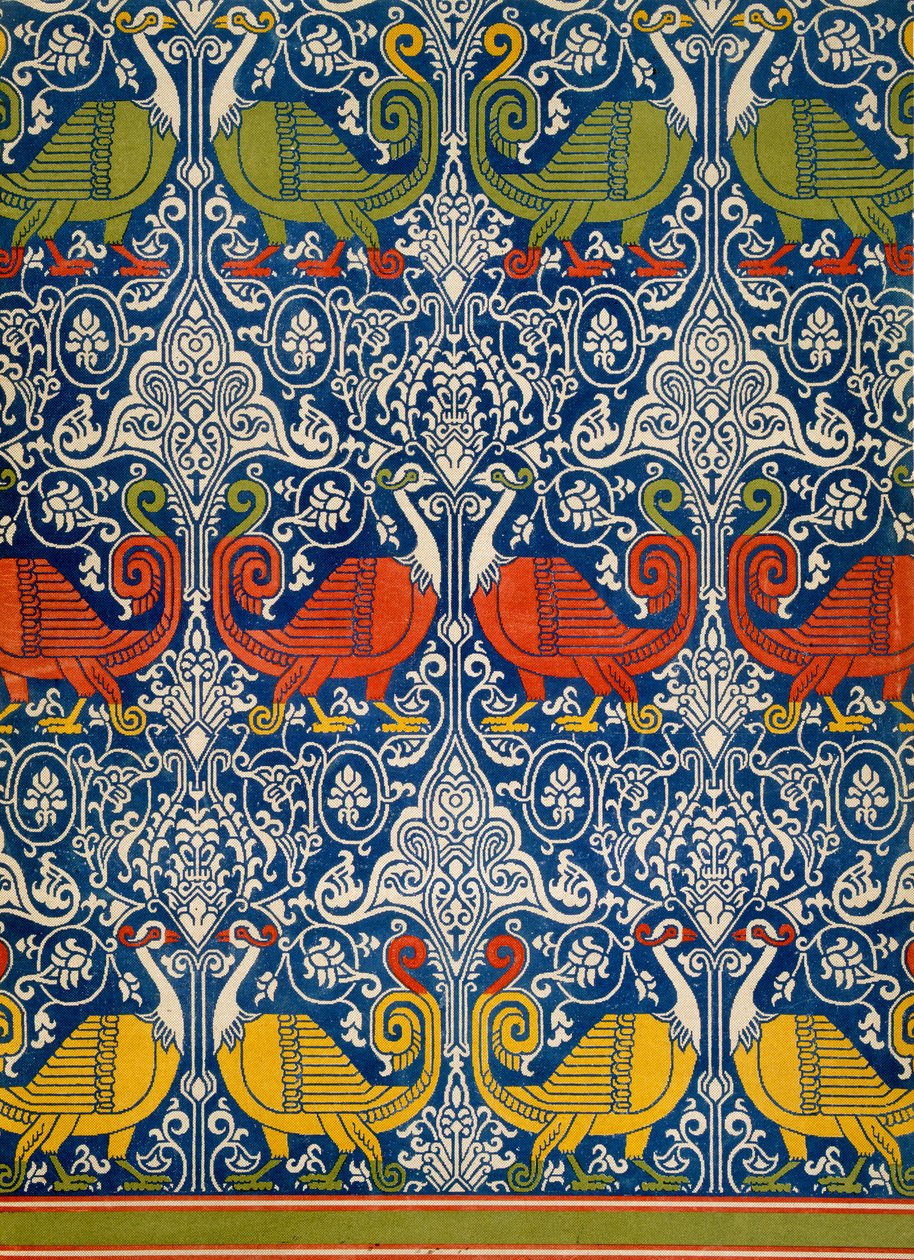 Beispiel eines bedruckten ägyptischen Stoffes, 19. Jahrhundert von Emile Prisse d