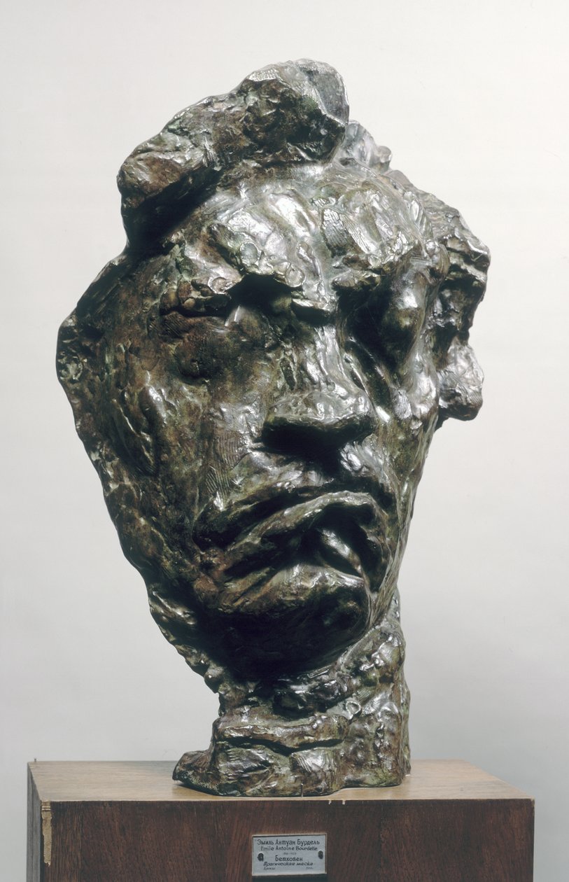 Große tragische Maske von Ludwig van Beethoven (1770-1827), 1901 von Emile Antoine Bourdelle