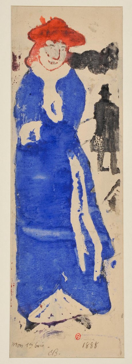 Die Dame mit dem Muff [Probe a] von Emile Bernard