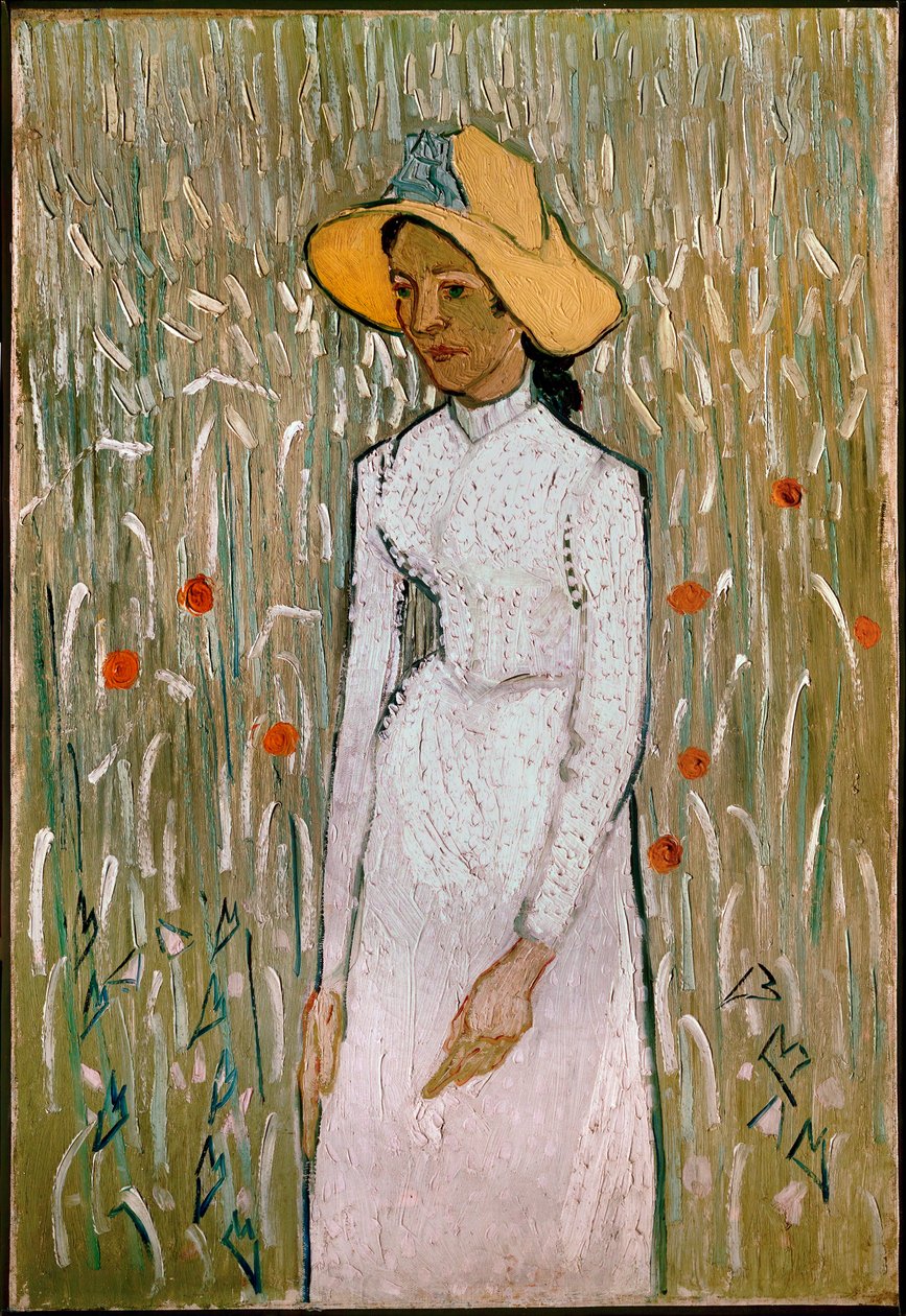 Frau in einem Mohnfeld von Emile Bernard