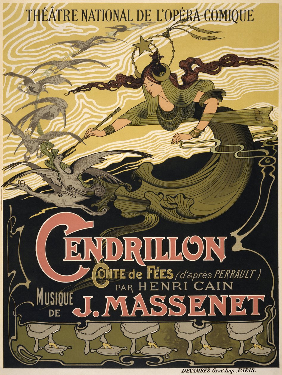 Plakat für die Oper Cendrillon von Jules Massenet, 1899 von Émile Bertrand