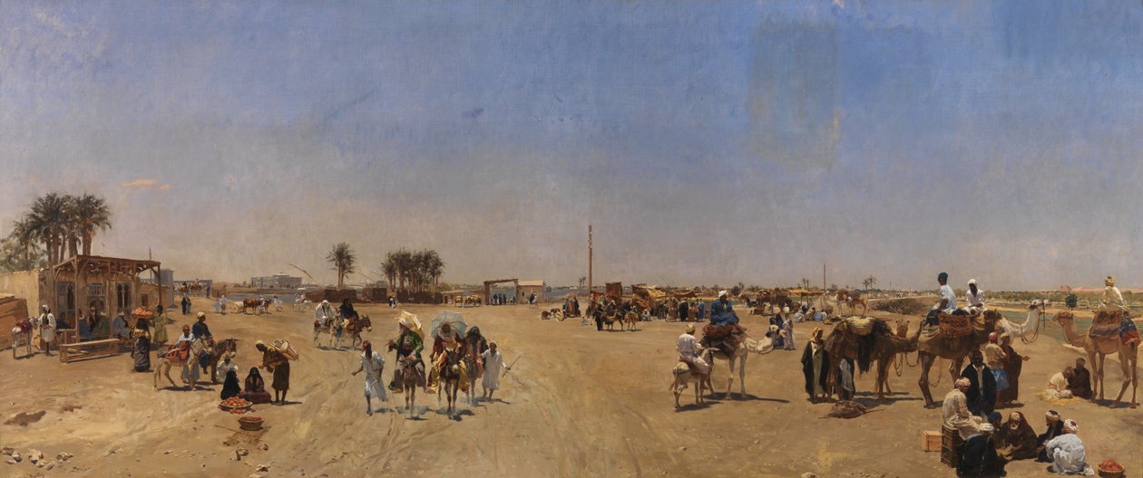 Kairo vom Kasr-el-Nil-Brücke aus gesehen von Emile Charles Wauters