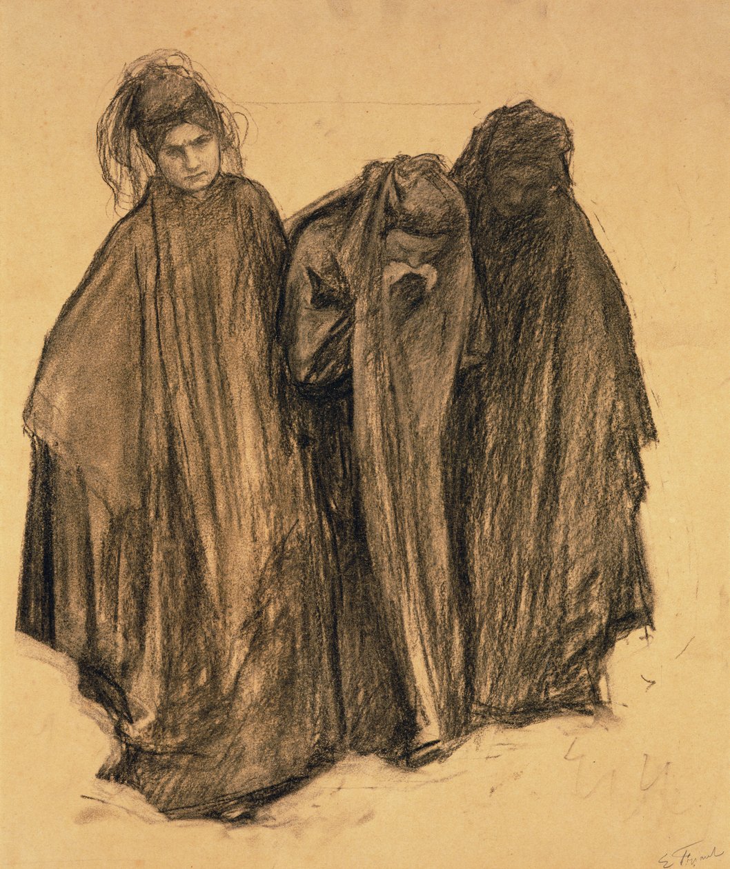 Studie für La Douleur, 1899 von Emile Friant