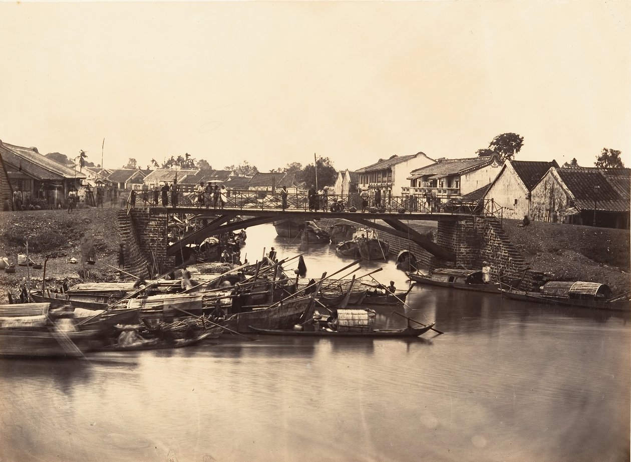 Vue de la Ville Chinoise Cholen Feuille Nr. 2, Saigon, Cochinchine, 1866 von Emile Gsell