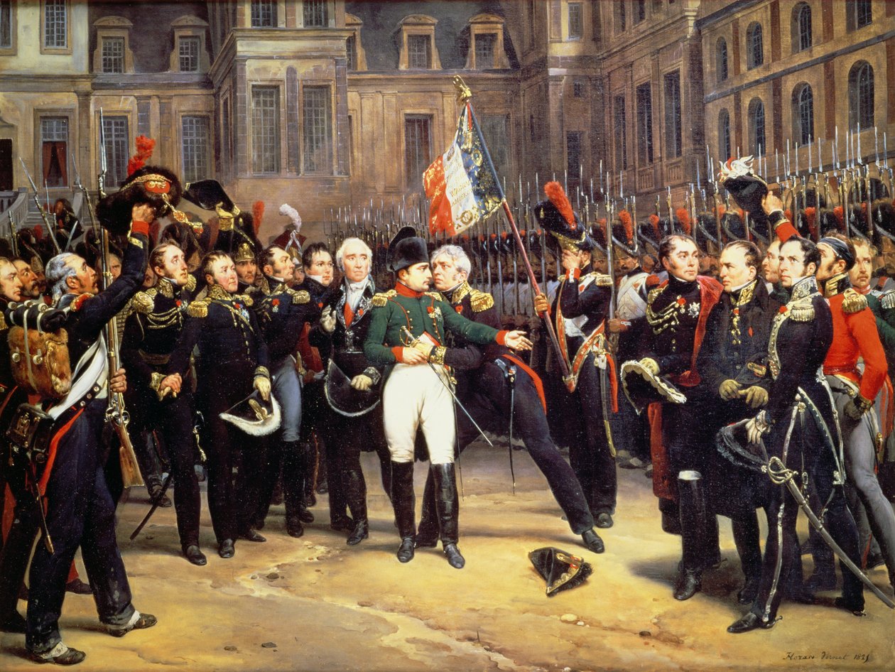 Der Abschied von Fontainebleau, 20. April 1814 von Emile Jean Horace Vernet