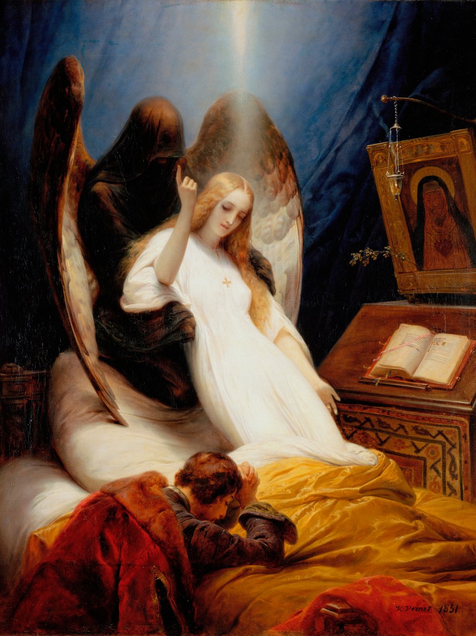 Der Todesengel, 1851 von Emile Jean Horace Vernet