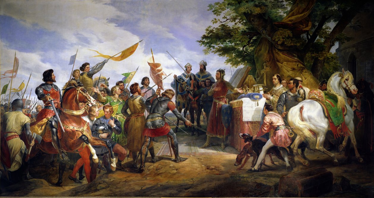 Die Schlacht von Bouvines, 27. Juli 1214, 1827 von Emile Jean Horace Vernet