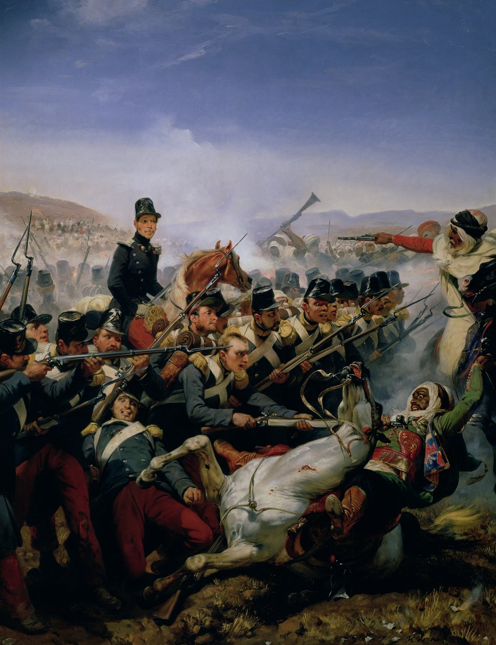 Die Schlacht von Somah, 1839 von Emile Jean Horace Vernet