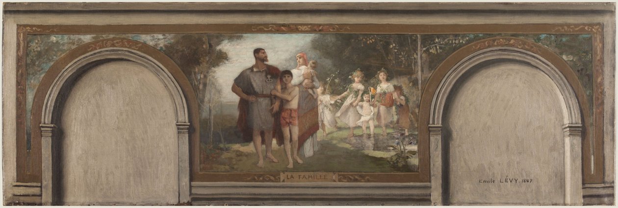 Skizze für den Salon en Hemicycle im 16. Arrondissement: Die Familie von Emile Levy
