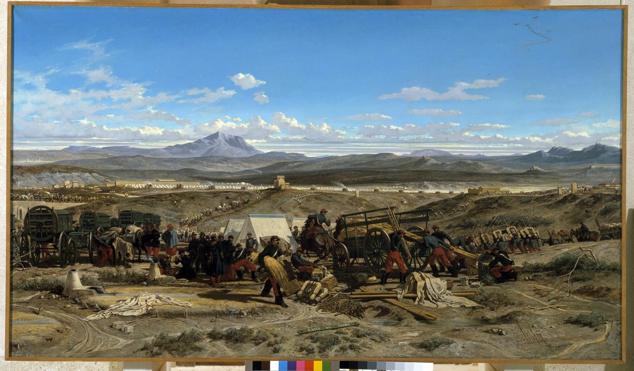 Mittagslager. Gemälde von Emile Loubon (1809-1863). Musée Granet, Aix-en-Provence von Emile Loubon