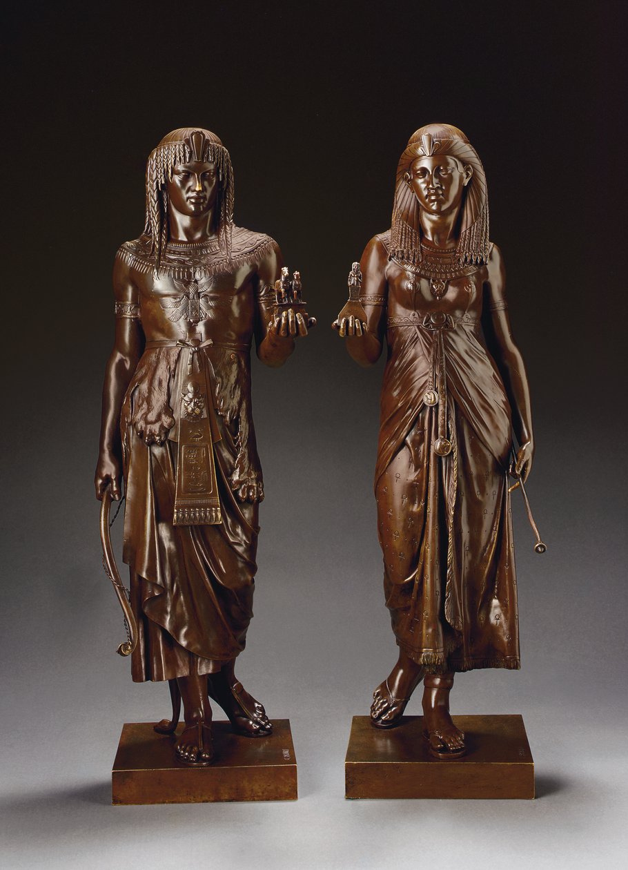 Das Geschenk des Pharaos und das Opfer der Königin von Emile Louis Picault