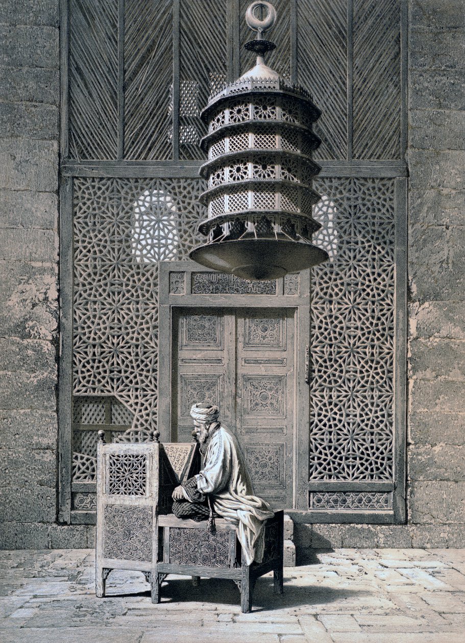 Grabtür, Moschee des Sultan Barquq von Emile Prisse d