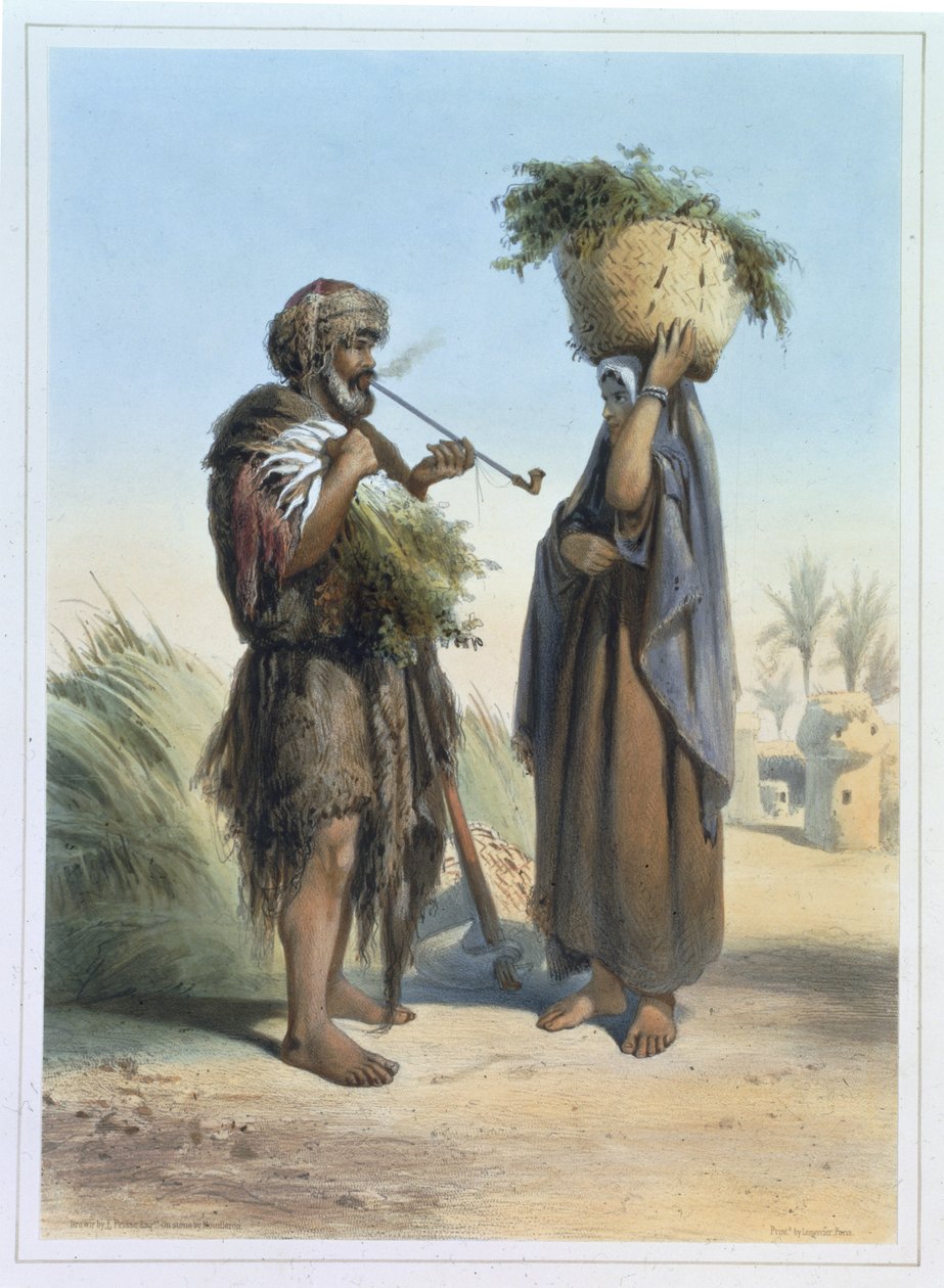 Fellah Mann und Frau, Illustration aus 