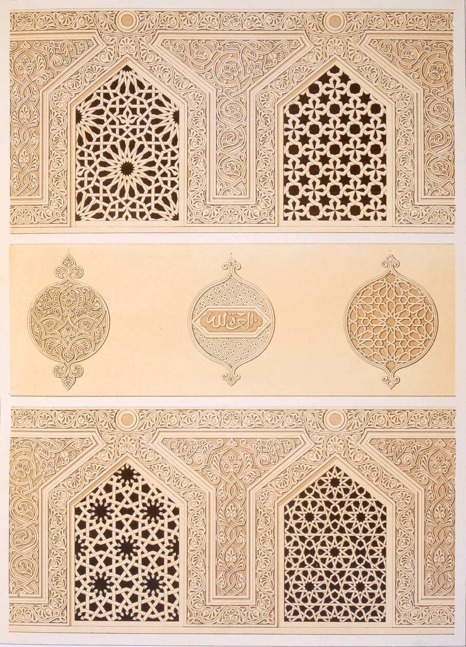 Tekih Cheik Hacen Sadaka, d.h. Grab- oder Moschee des Sultans Hassan, Kairo, 19. Jahrhundert von Emile Prisse d