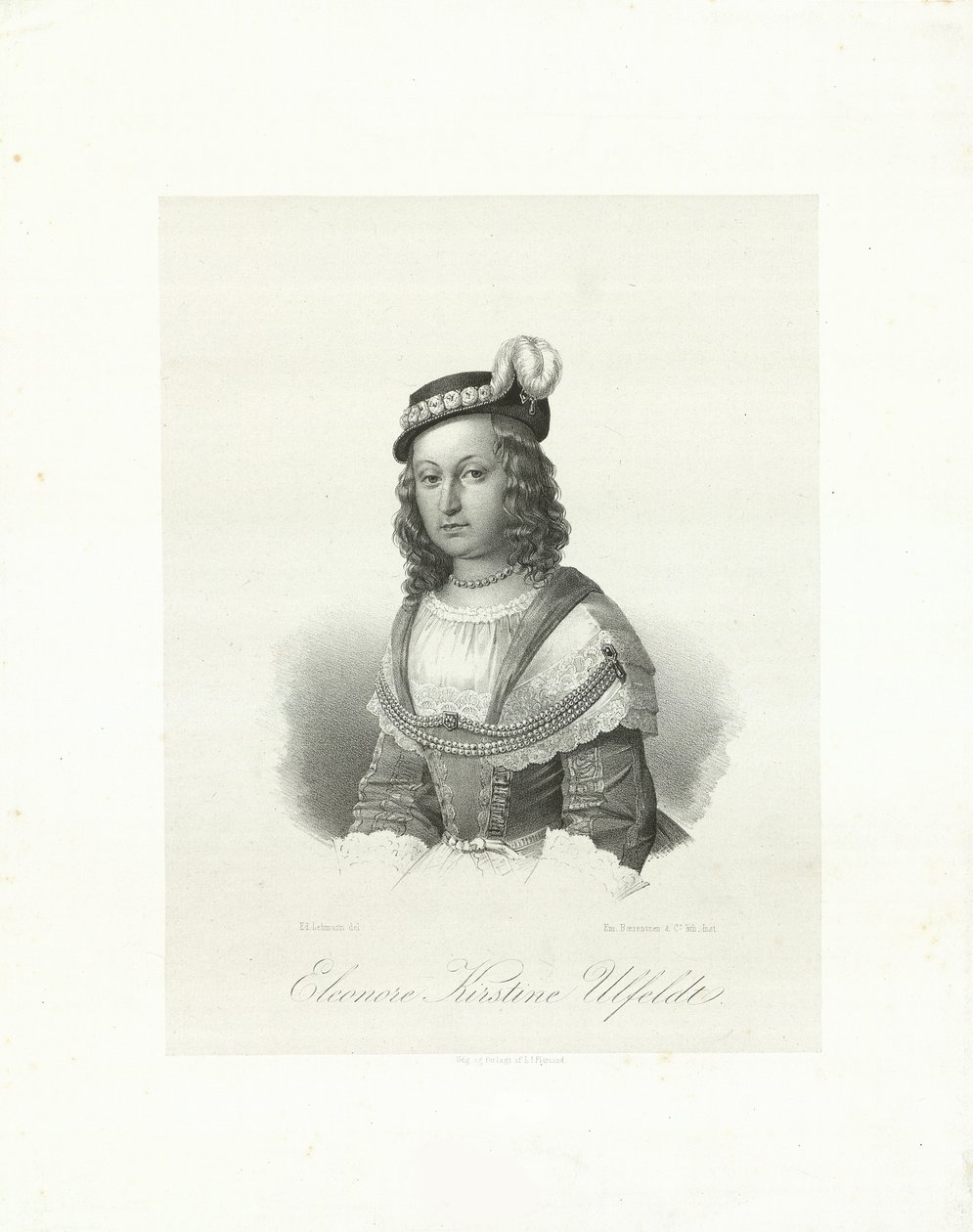 Leonora Christina, Gräfin Ulfeldt 1621-1698, 1847 von Emilius Ditlev Baerentzen