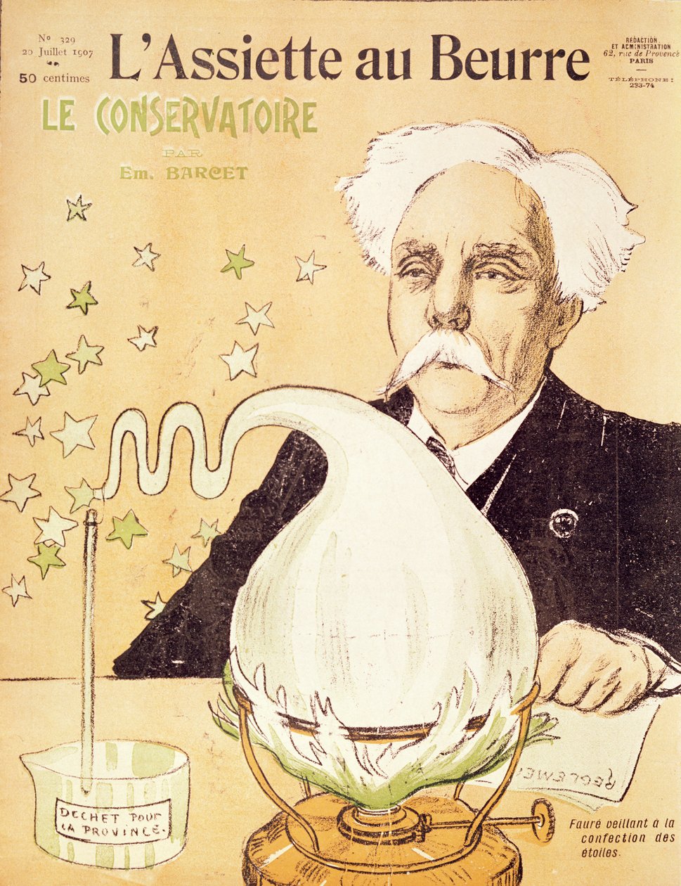 Karikatur von Gabriel Faure (1845-1924), Sterne erschaffend, aus 