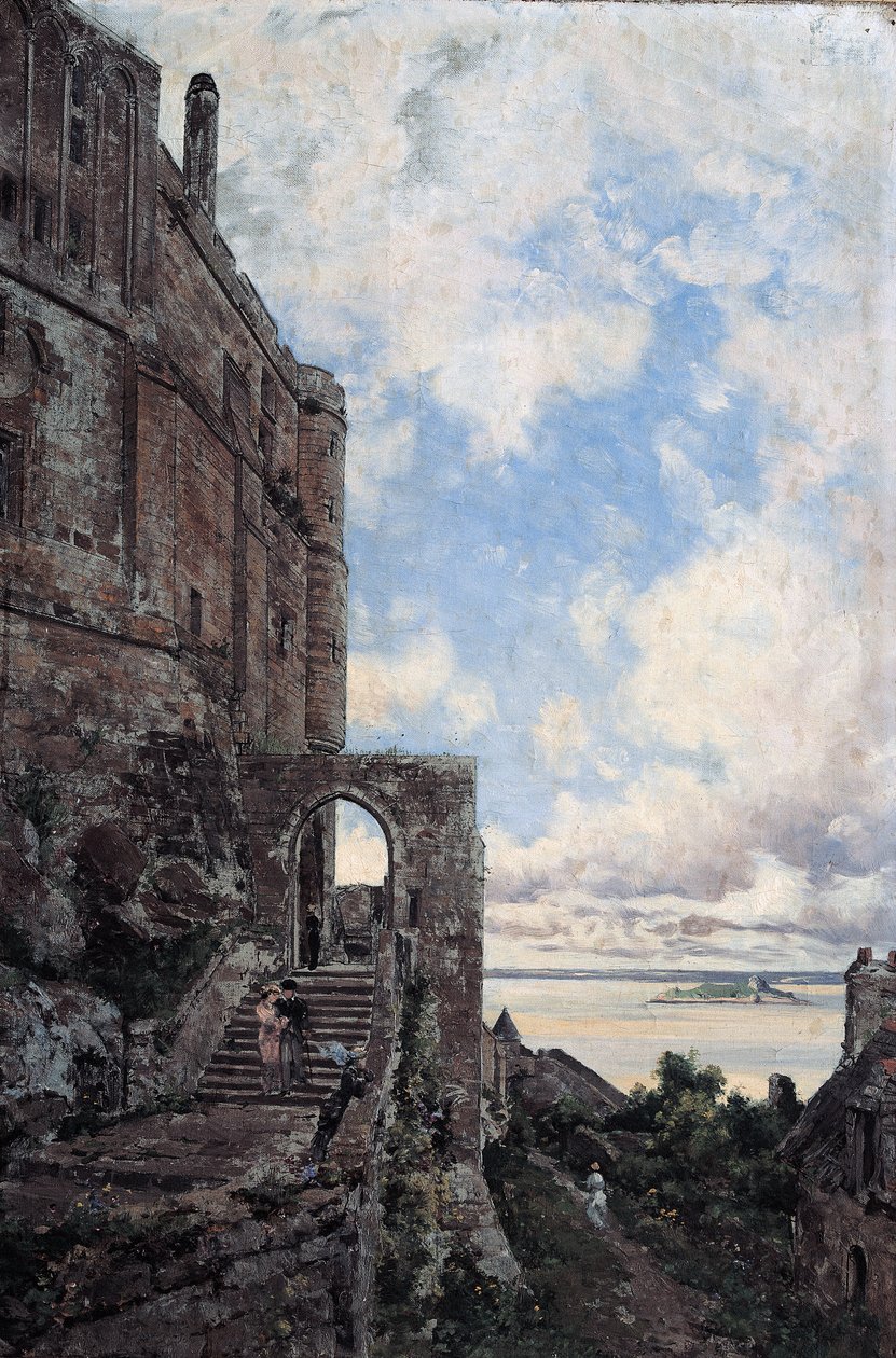Mont Saint-Michel. Westtor zur Barbakane am Châtelet von Emmanuel Lansyer