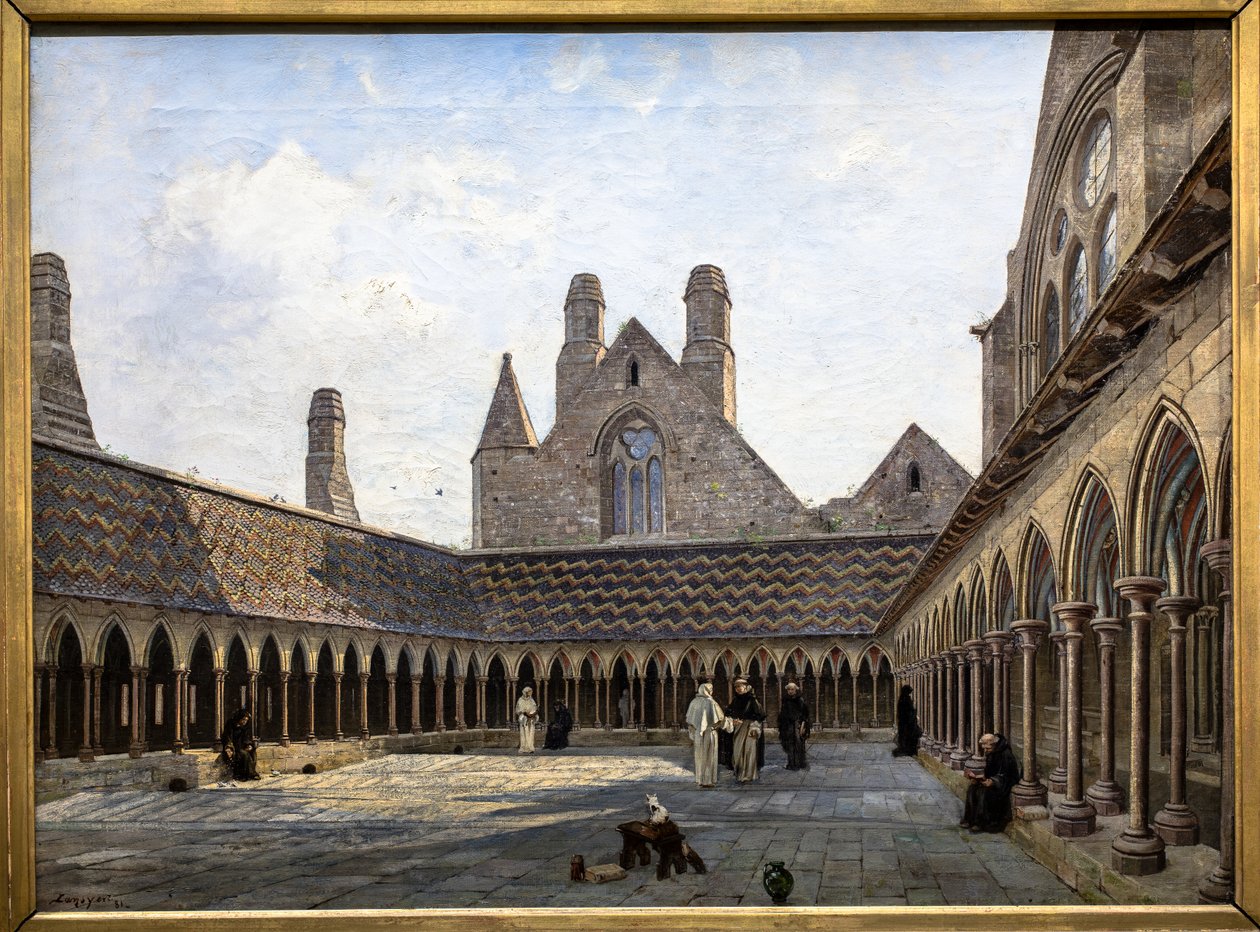 Der Kreuzgang von Mont Saint-Michel von Emmanuel Lansyer