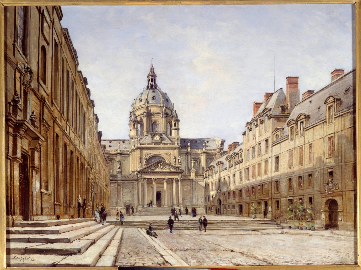 Der Hof der alten Sorbonne in Paris von Emmanuel Lansyer