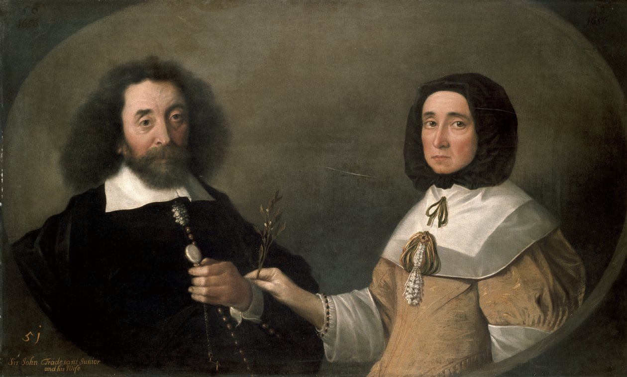 John Tradescant der Jüngere und Hester, seine zweite Frau von Emmanuel de Critz