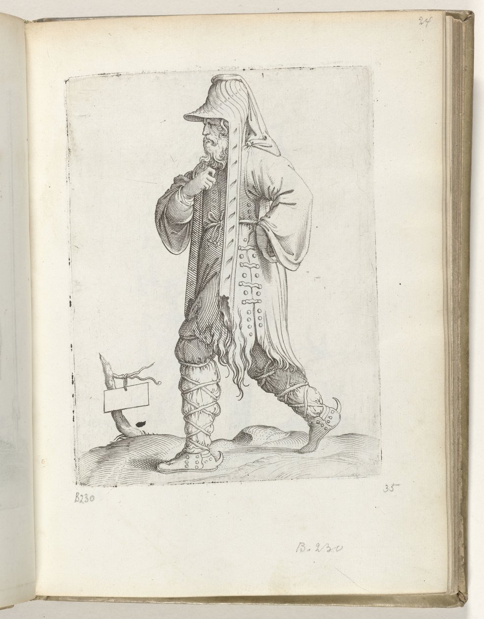 Mann mit Bart (Diversarum gentium nostrae aetatis habitus) von Enea Vico
