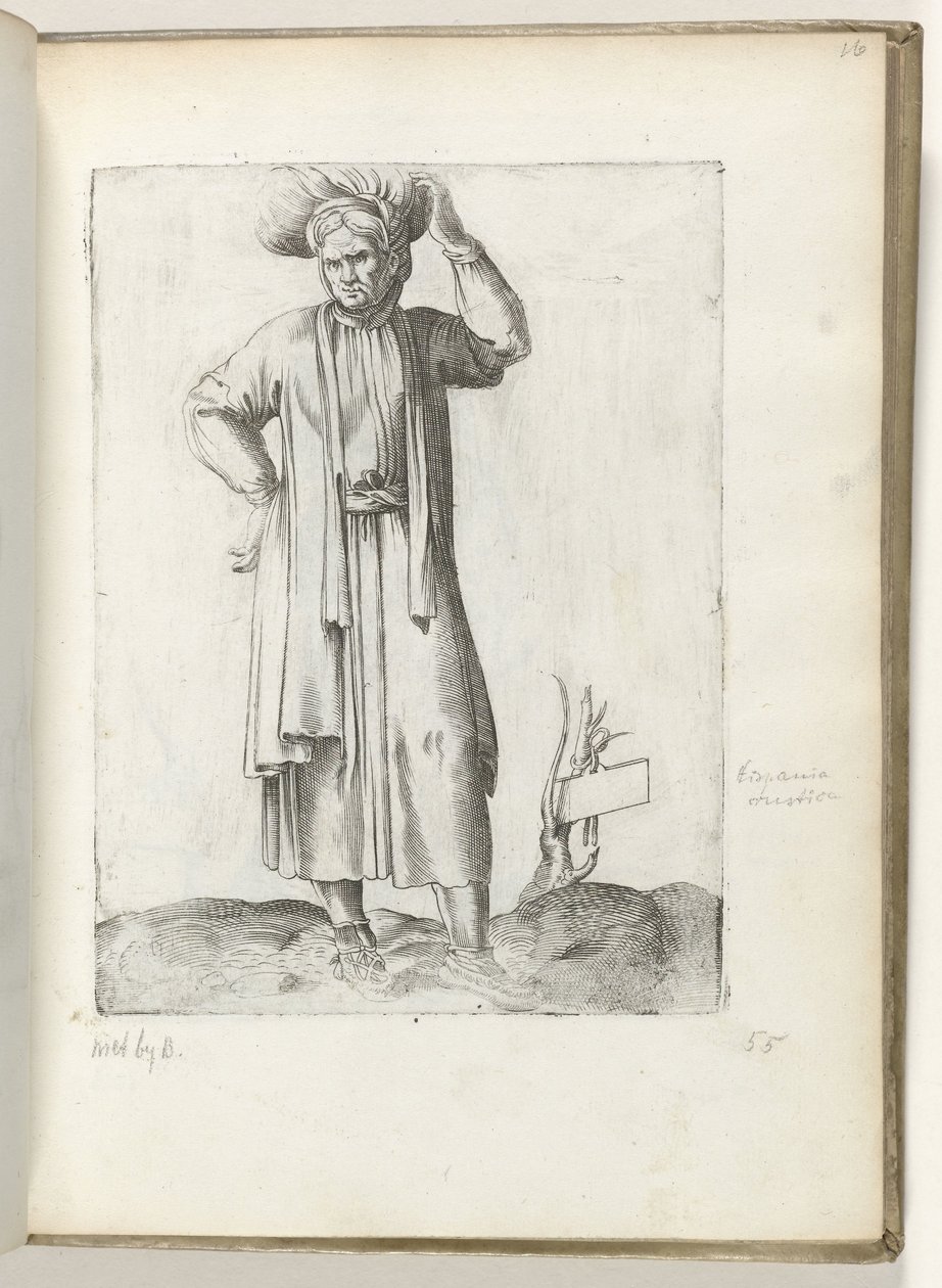 Spanischer Landmann ca. 1550 (Diversarum gentium nostrae aetatis habitus) von Enea Vico