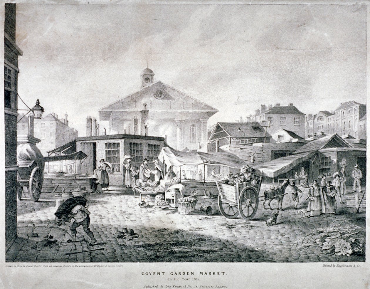 Covent Garden Market, Westminster, London, 1815 von Engelmann and Company