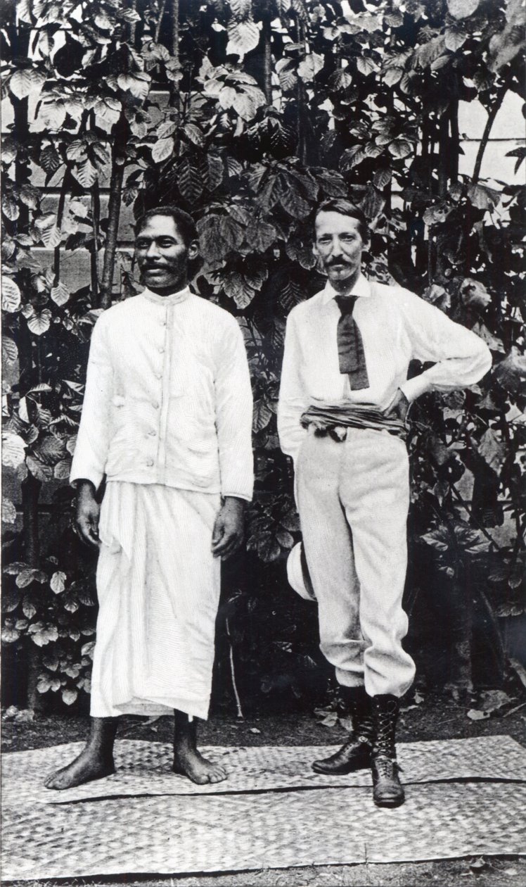 Robert Louis Stevenson und sein Freund Tuimale Aliifono von English Photographer