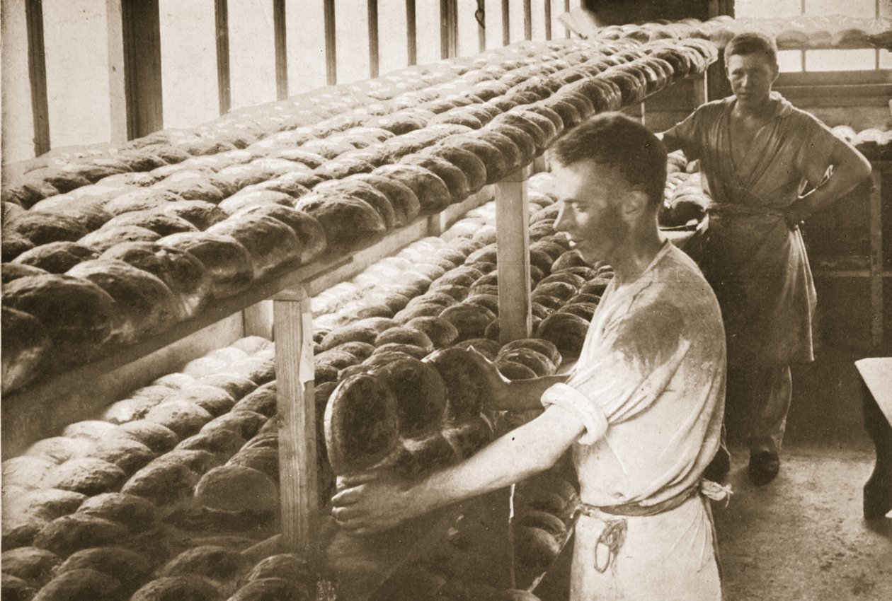 Die Bäckerei, Eastcote, Illustration aus Deutsche Gefangene in Großbritannien von English Photographer