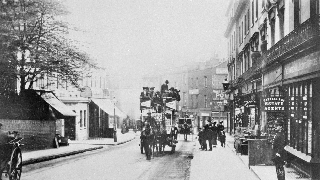 Ansicht der Church Street, Kensington, ca. 1906 von English Photographer