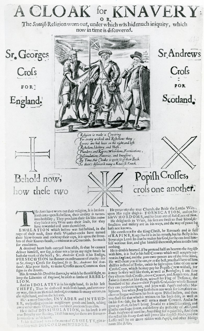 Ein Mantel für Schurkerei, 1642 von English School