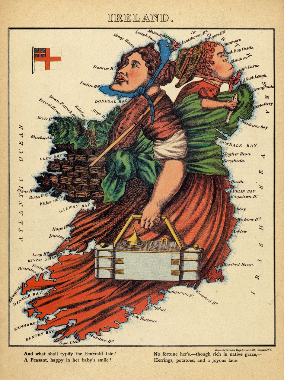Allegorie von Irland, um 1860 von English School