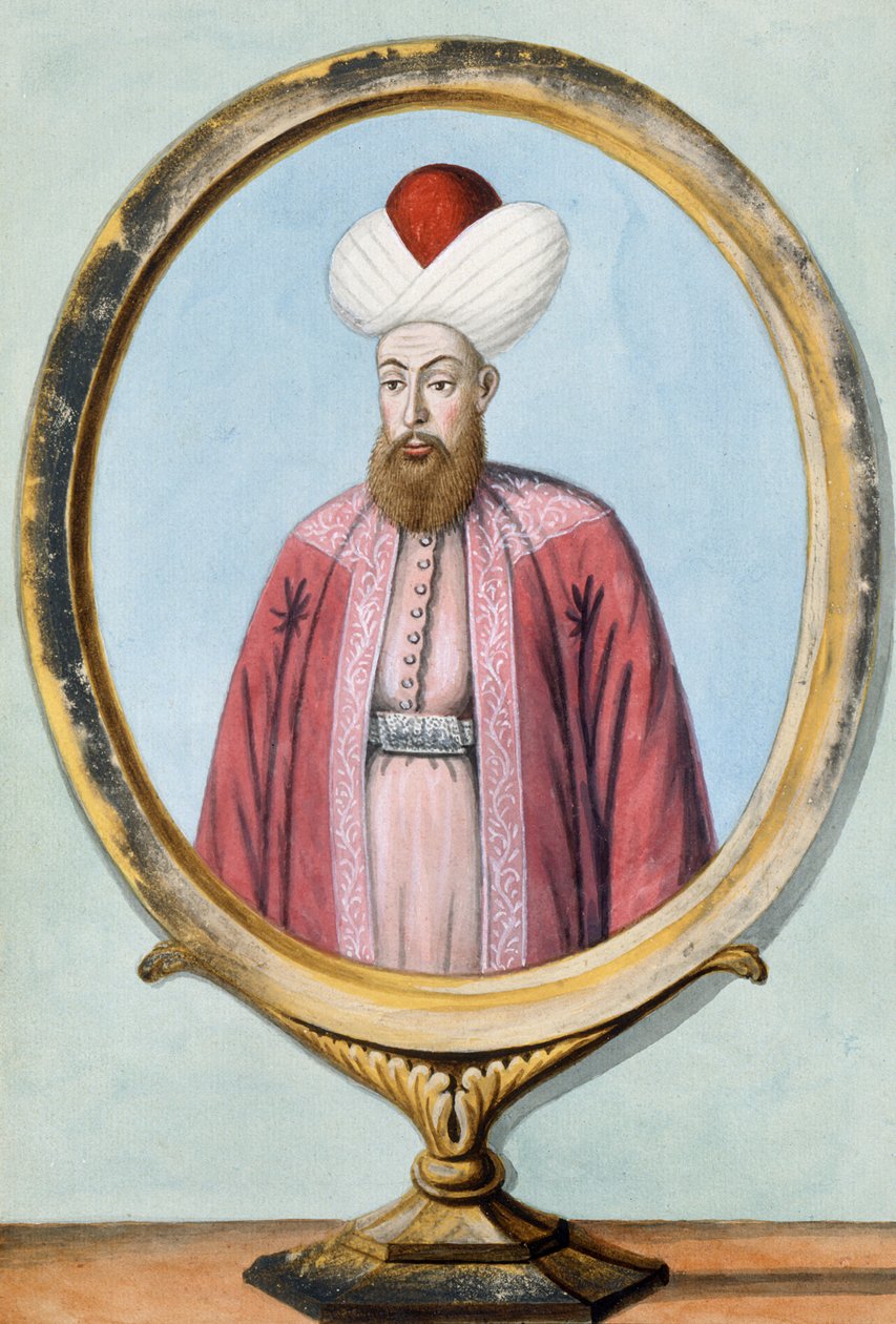 Amurath (Murad) I., Sultan 1359-89, aus einer Serie von Porträts der Kaiser der Türkei, 1808 von English School