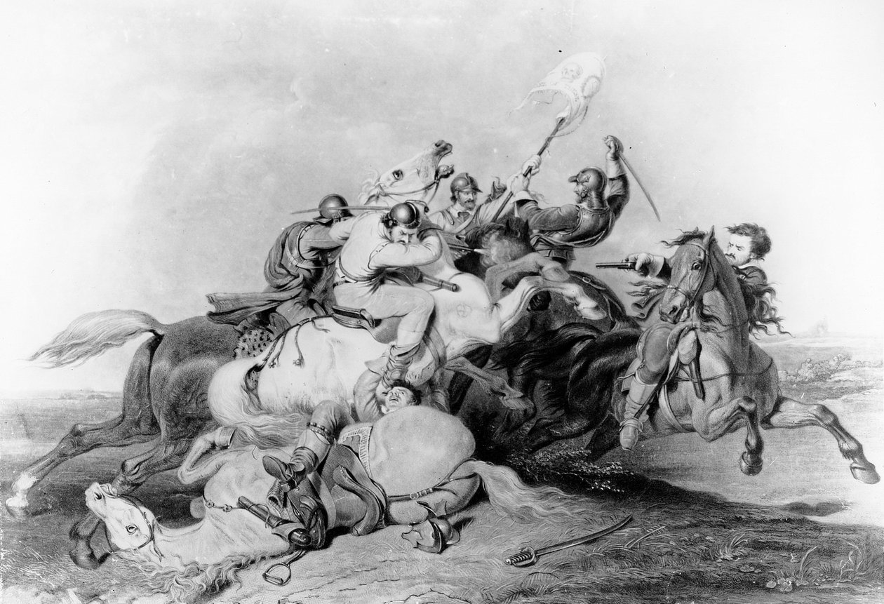 Schlacht von Marston Moor, 2. Juli 1644 von English School