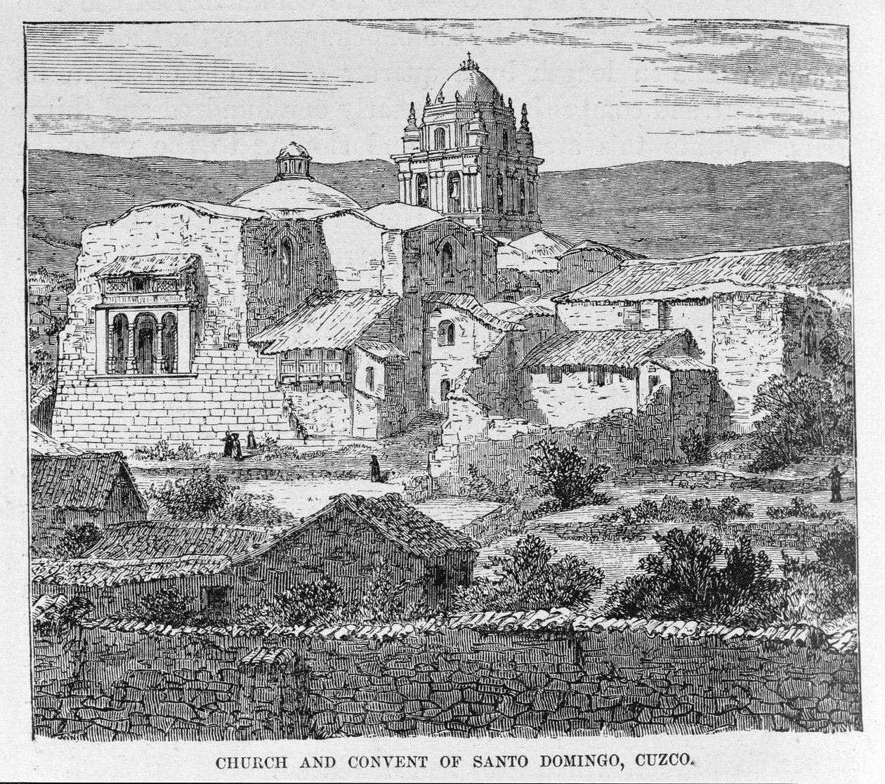 Kirche und Kloster Santo Domingo, Cuzco, Peru, aus 