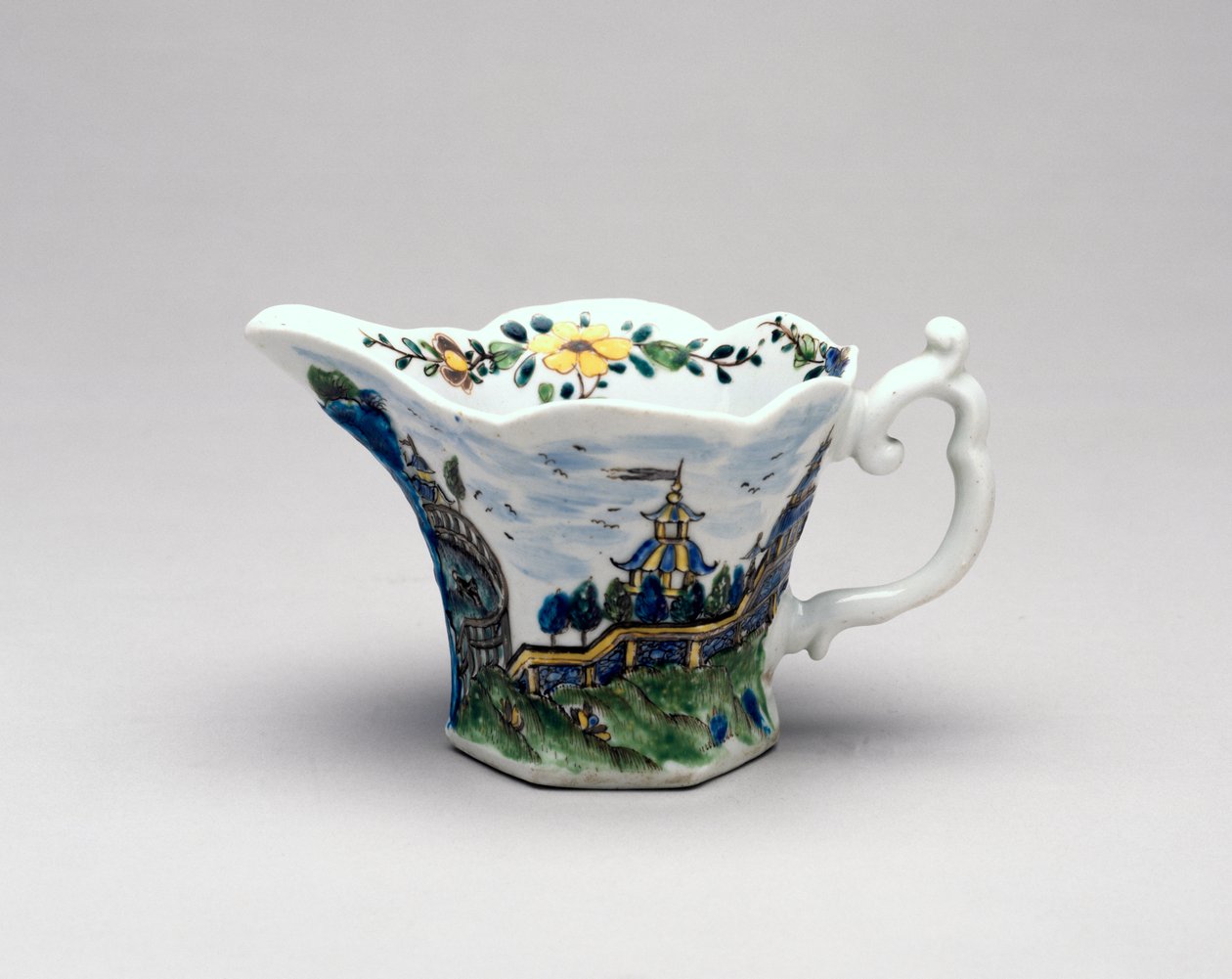 Sahnekanne, Worcester-Porzellan, ca. 1755-58 von English School