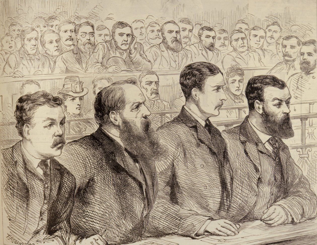 Vernehmung der Führer der Sozialdemokratischen Föderation am Bow Street Magistrates