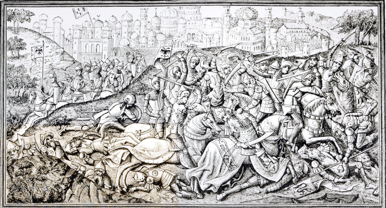 Faksimile der Eroberung Jerusalems durch Karl den Großen, aus den 