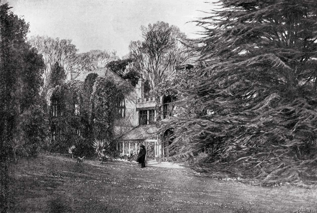 Farringford bei Freshwater Bay, Heimat von Alfred Lord Tennyson von English School
