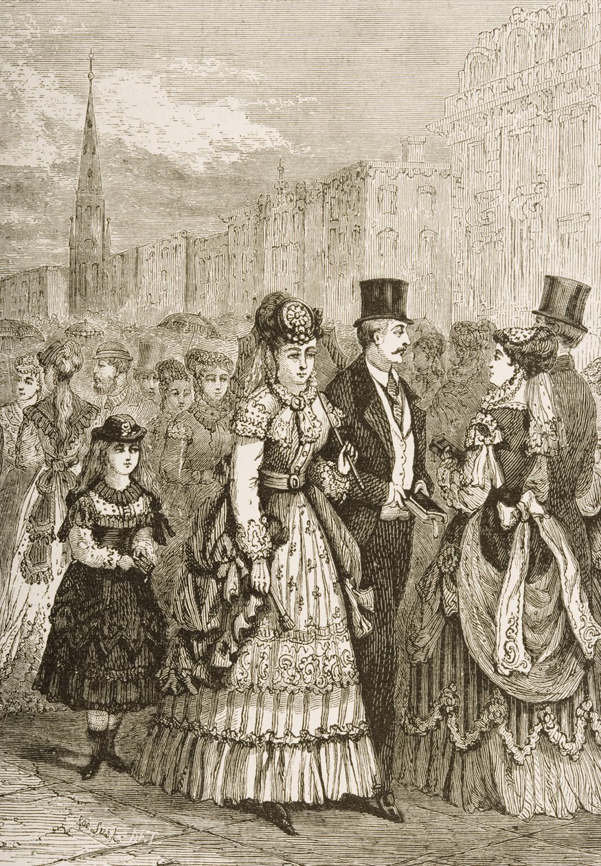 Fifth Avenue, New York, um 1870, aus 