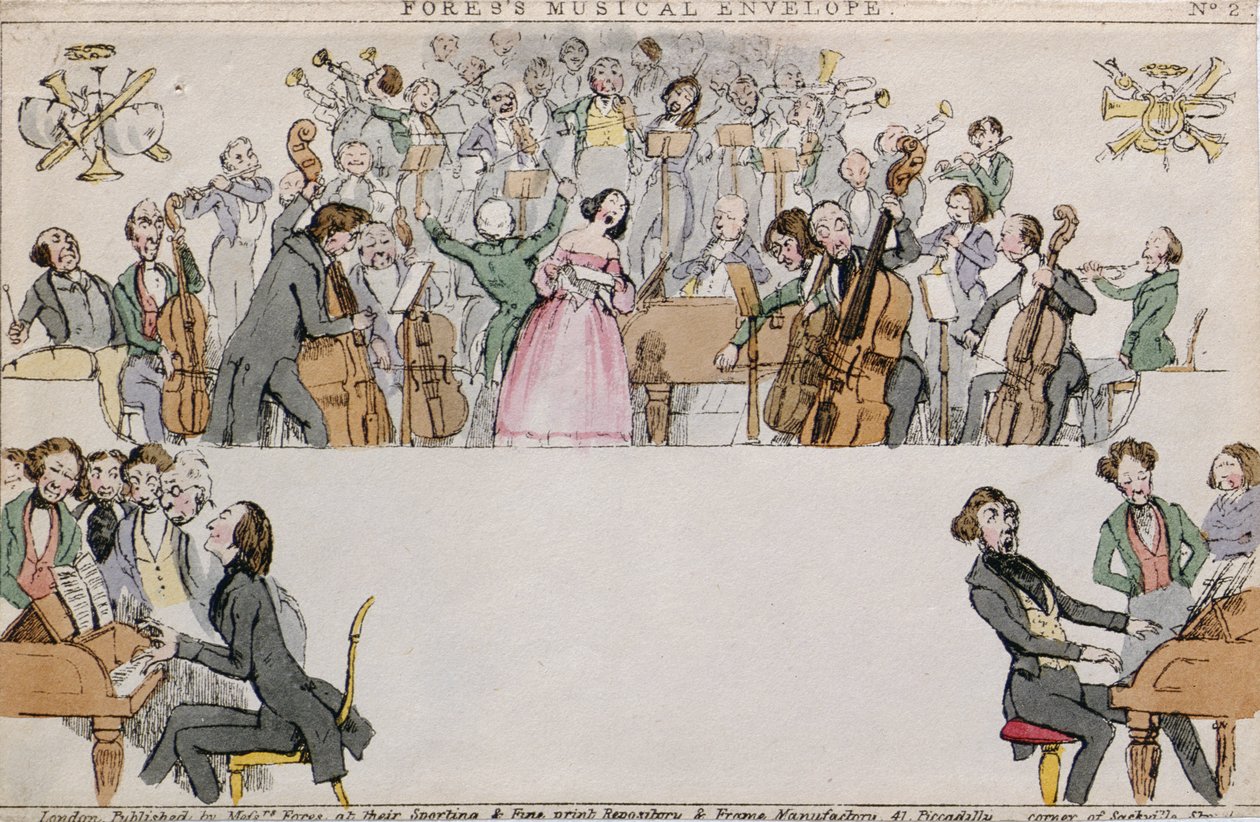 Foress Musikalischer Umschlag, veröffentlicht von Messrs Fores, ca. 1840 von English School